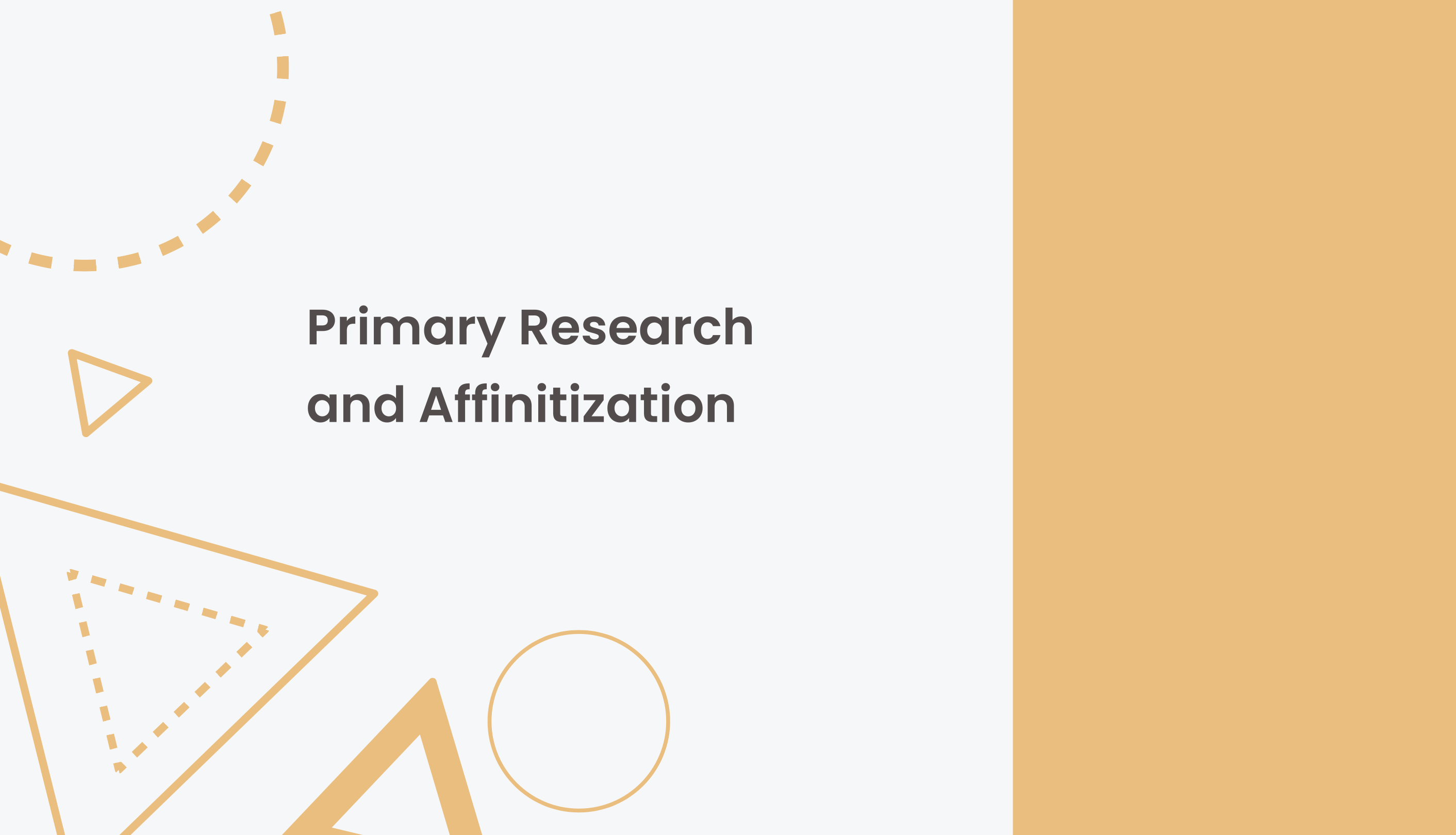 Primary Research and Affinitization section divider